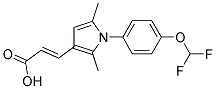 (2E)-3-[1-[4-(DIFLUOROMETHOXY)PHENYL]-2,5-DIMETHYL-1H-PYRROL-3-YL]ACRYLIC ACID Struktur