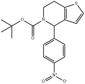 TERT-BUTYL 4-(4-NITROPHENYL)-6,7-DIHYDROTHIENO[3,2-C]PYRIDINE-5(4H)-CARBOXYLATE Struktur