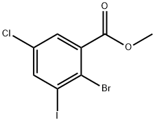 METHYL 2-BROMO-5-CHLORO-3-IODOBENZOATE Struktur