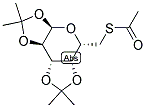 1,2:3,4-DIISOPROPYLIDEN-6-DEOXY-6-THIOACETYL-ALPHA-D-GALACTOPYRANOSE Struktur
