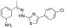 (1Z)-1-(5-AMINOCYCLOHEXA-1,3-DIEN-1-YL)ETHANONE [4-(4-CHLOROPHENYL)-1,3-THIAZOL-2-YL]HYDRAZONE Struktur