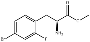 METHYL (2S)-2-AMINO-3-(4-BROMO-2-FLUOROPHENYL)PROPANOATE Struktur