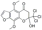 7-HYDROXY-4,9-DIMETHOXY-7-(TRICHLOROMETHYL)-6,7-DIHYDRO-5H-FURO[3,2-G]CHROMEN-5-ONE Struktur