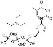 3'-DEOXY-2',3'-DIDEHYDROTHYMIDINE 5'-TRIPHOSPHATE TEA SALT Struktur