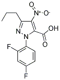 1-(2,4-DIFLUOROPHENYL)-4-NITRO-3-PROPYL-1H-PYRAZOLE-5-CARBOXYLIC ACID Struktur