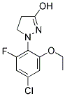 1-[(2-ETHOXY-4-CHLORO-6-FLUORO)PHENYL]-3-HYDROXY-2-PYRAZOLINE Struktur