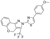 2-[4-(4-METHOXYPHENYL)-1,3-THIAZOL-2-YL]-3-(TRIFLUOROMETHYL)-2,4-DIHYDROCHROMENO[4,3-C]PYRAZOLE Struktur