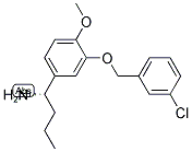 (1S)-1-(3-[(3-CHLOROPHENYL)METHOXY]-4-METHOXYPHENYL)BUTYLAMINE Struktur