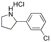 2-(3-CHLORO-PHENYL)-PYRROLIDINE, HYDROCHLORIDE Struktur