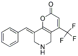 8-(E)-BENZYLIDENE-5,6,7,8-TETRAHYDRO-4-(TRIFLUOROMETHYL)PYRIDO-[4,3-B]-PYRAN-2-ONE Struktur