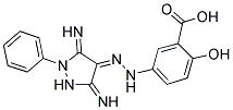 5-[(2E)-2-(3,5-DIIMINO-1-PHENYLPYRAZOLIDIN-4-YLIDENE)HYDRAZINO]-2-HYDROXYBENZOIC ACID Struktur