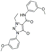 3-ETHYL-1-(3-METHOXYPHENYL)-4-{[(3-METHOXYPHENYL)AMINO]CARBONYL}-1H-1,2,3-TRIAZOL-3-IUM-5-OLATE Struktur