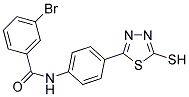 3-BROMO-N-[4-(5-MERCAPTO-1,3,4-THIADIAZOL-2-YL)PHENYL]BENZAMIDE Struktur