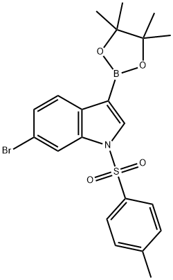 6-BROMO-1-(TOLUENE-4-SULFONYL)-1H-INDOLE-3-BORONIC ACID PINACOL ESTER Struktur