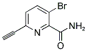 3-BROMO-6-ETHYNYLPYRIDINE-2-CARBOXAMIDE Struktur