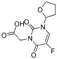 (5-FLUORO-2,6-DIOXO-3-TETRAHYDROFURAN-2-YL-3,6-DIHYDROPYRIMIDIN-1(2H)-YL)ACETIC ACID Struktur