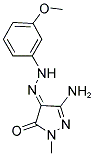 (4E)-3-AMINO-1-METHYL-1H-PYRAZOLE-4,5-DIONE 4-[(3-METHOXYPHENYL)HYDRAZONE] Struktur