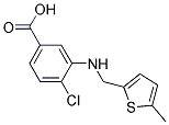 4-CHLORO-3-(((5-METHYLTHIEN-2-YL)METHYL)AMINO)BENZOIC ACID Struktur