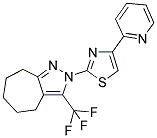 2-(4-PYRIDIN-2-YL-1,3-THIAZOL-2-YL)-3-(TRIFLUOROMETHYL)-2,4,5,6,7,8-HEXAHYDROCYCLOHEPTA[C]PYRAZOLE Struktur