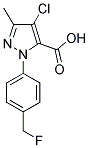 4-CHLORO-1-[4-(FLUOROMETHYL)PHENYL]-3-METHYL-1H-PYRAZOLE-5-CARBOXYLIC ACID Struktur