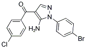 (5-AMINO-1-(4-BROMOPHENYL)-1H-PYRAZOL-4-YL)(4-CHLOROPHENYL)METHANONE Struktur