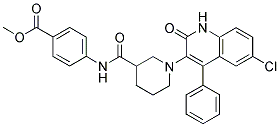 METHYL 4-(1-(6-CHLORO-2-OXO-4-PHENYL-1,2-DIHYDROQUINOLIN-3-YL)PIPERIDINE-3-CARBOXAMIDO)BENZOATE Struktur