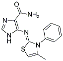 5-{[(2Z)-4-METHYL-3-PHENYL-1,3-THIAZOL-2(3H)-YLIDENE]AMINO}-1H-IMIDAZOLE-4-CARBOXAMIDE Struktur