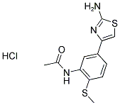 N-[5-(2-AMINO-1,3-THIAZOL-4-YL)-2-(METHYLTHIO)PHENYL]ACETAMIDE HYDROCHLORIDE Struktur