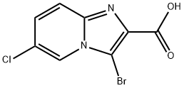 3-BROMO-6-CHLOROIMIDAZO[1,2-A]PYRIDINE-2-CARBOXYLIC ACID Struktur