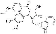 1-(2-(1H-INDOL-3-YL)ETHYL)-4-(4-ETHOXYBENZOYL)-3-HYDROXY-5-(4-HYDROXY-3-METHOXYPHENYL)-1H-PYRROL-2(5H)-ONE Structure