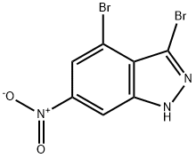 3.4-DIBROMO-6-NITRO (1H)INDAZOLE Struktur