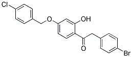 1-(4-(4-CHLOROBENZYLOXY)-2-HYDROXYPHENYL)-2-(4-BROMOPHENYL)ETHANONE Struktur