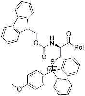 FMOC-D-CYS(MMT)-4-METHYLBENZHYDRYL RESIN Struktur