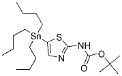 2-(N-BOC)-5-(TRIBUTYLSTANNYL)THIAZOLE Struktur