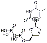 3'-DEOXY 2',3'-DIDEHYDROTHYMIDINE-5'-DIPHOSPHATE Struktur