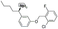 (1R)-1-(3-[(6-CHLORO-2-FLUOROPHENYL)METHOXY]PHENYL)PENTYLAMINE Struktur