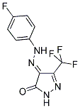 4,5-DIHYDRO-3-(TRIFLUOROMETHYL)PYRAZOLE-4,5-DIONE 4-(4-FLUOROPHENYL)HYDRAZONE Struktur