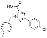 1-(4-METHYLBENZYL)-3-(4-CHLOROPHENYL)-1H-PYRAZOLE-5-CARBOXYLIC ACID Struktur