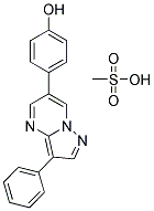 4-(3-PHENYL-PYRAZOLO[1,5-A]PYRIMIDIN-6-YL)-PHENOL METHANESULFONATE Struktur