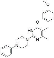 5-(4-METHOXYBENZYL)-6-METHYL-2-(4-PHENYLPIPERAZIN-1-YL)PYRIMIDIN-4(3H)-ONE Struktur