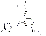 (2E)-3-[2-[(2-METHYL-1,3-THIAZOL-4-YL)METHOXY]-4-PROPOXYPHENYL]ACRYLIC ACID Struktur