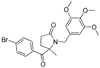 5-(4-BROMOBENZOYL)-5-METHYL-1-(3,4,5-TRIMETHOXYBENZYL)-2-PYRROLIDINONE Struktur