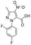 1-(2,4-DIFLUOROPHENYL)-3-METHYL-4-NITRO-1H-PYRAZOLE-5-CARBOXYLIC ACID Struktur