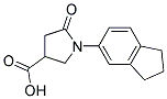 1-(2,3-DIHYDRO-1H-INDEN-5-YL)-5-OXOPYRROLIDINE-3-CARBOXYLIC ACID Struktur