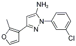 1-(3-CHLOROPHENYL)-3-(2-METHYL-3-FURYL)-1H-PYRAZOL-5-AMINE Struktur