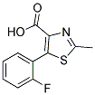 5-(2-FLUOROPHENYL)-2-METHYL-4-THIAZOLE CARBOXYLIC ACID Struktur