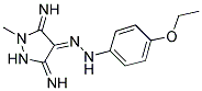 (4E)-3,5-DIIMINO-1-METHYLPYRAZOLIDIN-4-ONE (4-ETHOXYPHENYL)HYDRAZONE Struktur