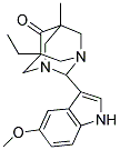 5-ETHYL-2-(5-METHOXY-1H-INDOL-3-YL)-7-METHYL-1,3-DIAZATRICYCLO[3.3.1.1~3,7~]DECAN-6-ONE Struktur