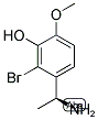 3-((1S)-1-AMINOETHYL)-2-BROMO-6-METHOXYPHENOL Struktur