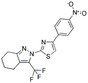 2-[4-(4-NITROPHENYL)-1,3-THIAZOL-2-YL]-3-(TRIFLUOROMETHYL)-4,5,6,7-TETRAHYDRO-2H-INDAZOLE Struktur